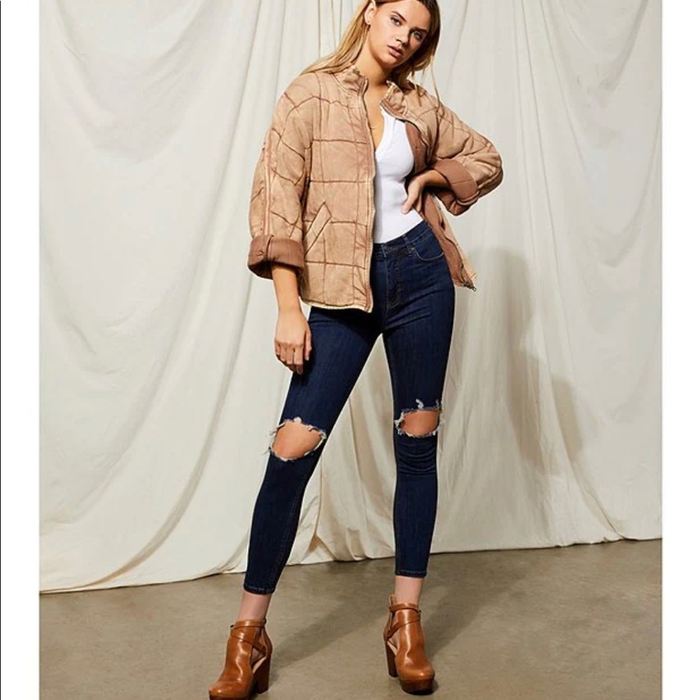 Free people busted knee high rise skinny jeans s27